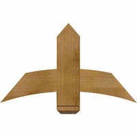 36"W x 21"H x 06"D x 6"F, 14/12 Pitch, Bellingham Rough Sawn Timber Gable Bracket, Western Red Cedar