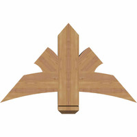 36"W x 21"H x 5 1/2"D x 5 1/2"F, 14/12 Pitch, Davenport Smooth Timber Gable Bracket, Western Red Cedar