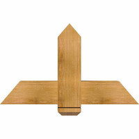 36"W x 21"H x 06"D x 6"F, 14/12 Pitch, Eugene Rough Sawn Timber Gable Bracket, Western Red Cedar