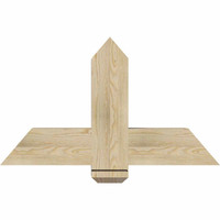 36"W x 21"H x 06"D x 6"F, 14/12 Pitch, Eugene Rough Sawn Timber Gable Bracket, Douglas Fir