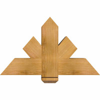 36"W x 21"H x 06"D x 6"F, 14/12 Pitch, Kennewick Rough Sawn Timber Gable Bracket, Western Red Cedar