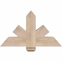 36"W x 21"H x 5 1/2"D x 5 1/2"F, 14/12 Pitch, Kennewick Smooth Timber Gable Bracket, Douglas Fir