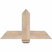 36"W x 21"H x 5 1/2"D x 5 1/2"F, 14/12 Pitch, Eugene Smooth Timber Gable Bracket, Douglas Fir