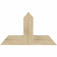 36"W x 21"H x 06"D x 6"F, 14/12 Pitch, Portland Rough Sawn Timber Gable Bracket, Douglas Fir