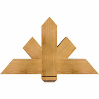 36"W x 21"H x 5 1/2"D x 5 1/2"F, 14/12 Pitch, Kennewick Smooth Timber Gable Bracket, Western Red Cedar