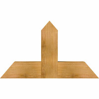 36"W x 21"H x 06"D x 6"F, 14/12 Pitch, Portland Rough Sawn Timber Gable Bracket, Western Red Cedar