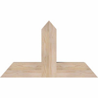 36"W x 21"H x 5 1/2"D x 5 1/2"F, 14/12 Pitch, Portland Smooth Timber Gable Bracket, Douglas Fir
