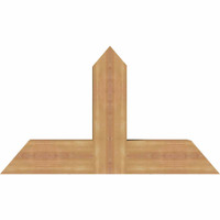 36"W x 21"H x 5 1/2"D x 5 1/2"F, 14/12 Pitch, Portland Smooth Timber Gable Bracket, Western Red Cedar