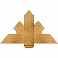36"W x 21"H x 06"D x 6"F, 14/12 Pitch, Redmond Rough Sawn Timber Gable Bracket, Western Red Cedar