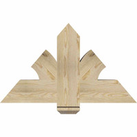 36"W x 21"H x 06"D x 6"F, 14/12 Pitch, Redmond Rough Sawn Timber Gable Bracket, Douglas Fir