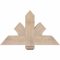 36"W x 21"H x 5 1/2"D x 5 1/2"F, 14/12 Pitch, Redmond Smooth Timber Gable Bracket, Douglas Fir