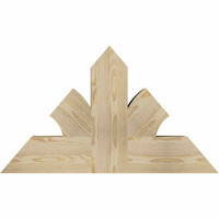 36"W x 21"H x 06"D x 6"F, 14/12 Pitch, Richland Rough Sawn Timber Gable Bracket, Douglas Fir