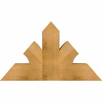 36"W x 21"H x 06"D x 6"F, 14/12 Pitch, Richland Rough Sawn Timber Gable Bracket, Western Red Cedar