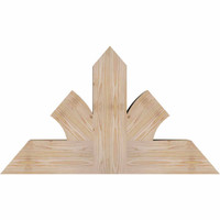 36"W x 21"H x 5 1/2"D x 5 1/2"F, 14/12 Pitch, Richland Smooth Timber Gable Bracket, Douglas Fir