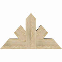 36"W x 21"H x 06"D x 6"F, 14/12 Pitch, Saratoga Rough Sawn Timber Gable Bracket, Douglas Fir