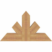 36"W x 21"H x 5 1/2"D x 5 1/2"F, 14/12 Pitch, Saratoga Smooth Timber Gable Bracket, Western Red Cedar