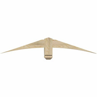 48"W x 08"H x 04"D x 4"F, 04/12 Pitch, Bellingham Rough Sawn Timber Gable Bracket, Douglas Fir