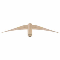 48"W x 08"H x 3 1/2"D x 3 1/2"F, 04/12 Pitch, Bellingham Smooth Timber Gable Bracket, Douglas Fir