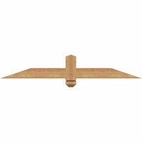 48"W x 08"H x 3 1/2"D x 3 1/2"F, 04/12 Pitch, Eugene Smooth Timber Gable Bracket, Western Red Cedar