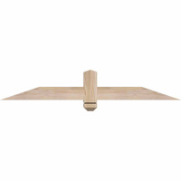 48"W x 08"H x 3 1/2"D x 3 1/2"F, 04/12 Pitch, Eugene Smooth Timber Gable Bracket, Douglas Fir