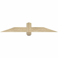 48"W x 08"H x 04"D x 4"F, 04/12 Pitch, Eugene Rough Sawn Timber Gable Bracket, Douglas Fir