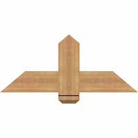 36"W x 15"H x 5 1/2"D x 5 1/2"F, 10/12 Pitch, Eugene Smooth Timber Gable Bracket, Western Red Cedar