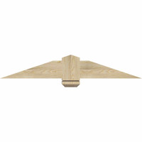 48"W x 08"H x 06"D x 6"F, 04/12 Pitch, Eugene Rough Sawn Timber Gable Bracket, Douglas Fir