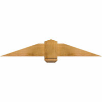 48"W x 08"H x 06"D x 6"F, 04/12 Pitch, Eugene Rough Sawn Timber Gable Bracket, Western Red Cedar