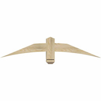 48"W x 10"H x 04"D x 4"F, 05/12 Pitch, Bellingham Rough Sawn Timber Gable Bracket, Douglas Fir