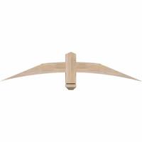48"W x 10"H x 3 1/2"D x 3 1/2"F, 05/12 Pitch, Bellingham Smooth Timber Gable Bracket, Douglas Fir