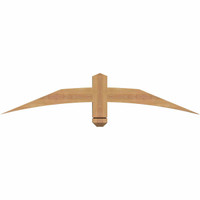 48"W x 10"H x 3 1/2"D x 3 1/2"F, 05/12 Pitch, Bellingham Smooth Timber Gable Bracket, Western Red Cedar
