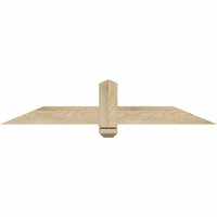 48"W x 10"H x 04"D x 4"F, 05/12 Pitch, Eugene Rough Sawn Timber Gable Bracket, Douglas Fir