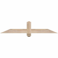 48"W x 10"H x 3 1/2"D x 3 1/2"F, 05/12 Pitch, Eugene Smooth Timber Gable Bracket, Douglas Fir