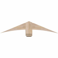 48"W x 10"H x 3 1/2"D x 5 1/2"F, 05/12 Pitch, Bellingham Smooth Timber Gable Bracket, Douglas Fir