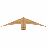 48"W x 10"H x 3 1/2"D x 5 1/2"F, 05/12 Pitch, Bellingham Smooth Timber Gable Bracket, Western Red Cedar