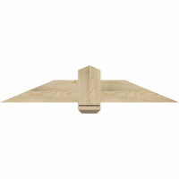 48"W x 10"H x 04"D x 6"F, 05/12 Pitch, Eugene Rough Sawn Timber Gable Bracket, Douglas Fir