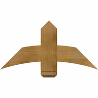 36"W x 18"H x 04"D x 6"F, 12/12 Pitch, Bellingham Rough Sawn Timber Gable Bracket, Western Red Cedar