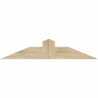 48"W x 10"H x 04"D x 6"F, 05/12 Pitch, Portland Rough Sawn Timber Gable Bracket, Douglas Fir