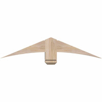 48"W x 10"H x 5 1/2"D x 5 1/2"F, 05/12 Pitch, Bellingham Smooth Timber Gable Bracket, Douglas Fir