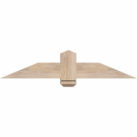 48"W x 10"H x 5 1/2"D x 5 1/2"F, 05/12 Pitch, Eugene Smooth Timber Gable Bracket, Douglas Fir