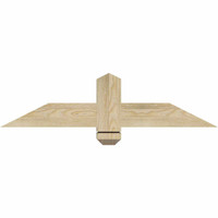 36"W x 09"H x 04"D x 4"F, 06/12 Pitch, Eugene Rough Sawn Timber Gable Bracket, Douglas Fir