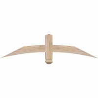 48"W x 12"H x 3 1/2"D x 3 1/2"F, 06/12 Pitch, Bellingham Smooth Timber Gable Bracket, Douglas Fir