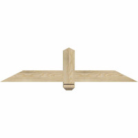 48"W x 12"H x 04"D x 4"F, 06/12 Pitch, Eugene Rough Sawn Timber Gable Bracket, Douglas Fir