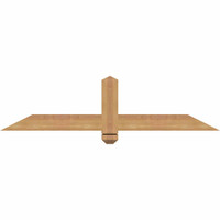 48"W x 12"H x 3 1/2"D x 3 1/2"F, 06/12 Pitch, Eugene Smooth Timber Gable Bracket, Western Red Cedar