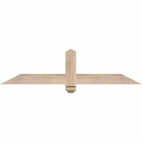 48"W x 12"H x 3 1/2"D x 3 1/2"F, 06/12 Pitch, Eugene Smooth Timber Gable Bracket, Douglas Fir