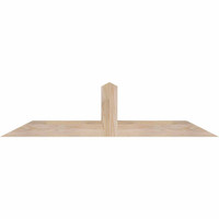 48"W x 12"H x 3 1/2"D x 3 1/2"F, 06/12 Pitch, Portland Smooth Timber Gable Bracket, Douglas Fir