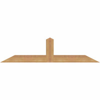 48"W x 12"H x 3 1/2"D x 3 1/2"F, 06/12 Pitch, Portland Smooth Timber Gable Bracket, Western Red Cedar