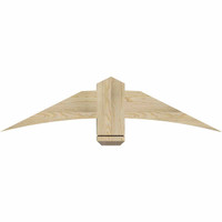 48"W x 12"H x 04"D x 6"F, 06/12 Pitch, Bellingham Rough Sawn Timber Gable Bracket, Douglas Fir