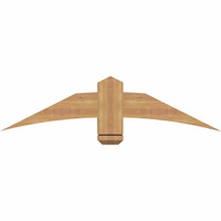 48"W x 12"H x 3 1/2"D x 5 1/2"F, 06/12 Pitch, Bellingham Smooth Timber Gable Bracket, Western Red Cedar