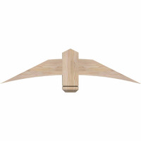 48"W x 12"H x 3 1/2"D x 5 1/2"F, 06/12 Pitch, Bellingham Smooth Timber Gable Bracket, Douglas Fir